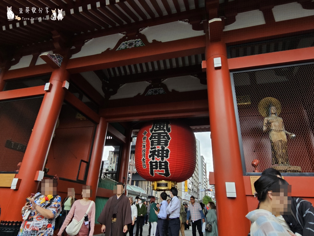 淺草寺週邊|雷門燈籠、化粧堂Yoroshi、舟和地瓜羊羹、和泉屋貓咪仙貝、花月堂菠蘿麵包 🌱豆芽出國趣日本 9 Sensoji Temple 12