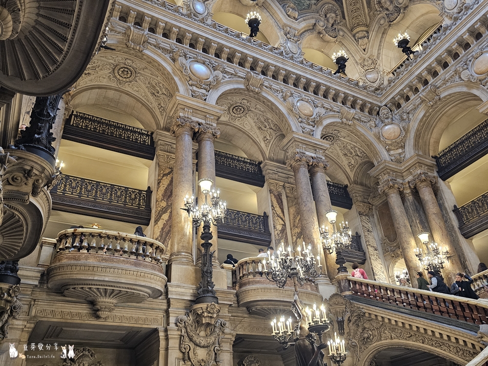 巴黎歌劇院 Palais Garnier|加尼葉歌劇院 ‧ 新巴洛克風格的建築傑作 🌱豆芽出國趣法國 36 Palais Garnier 41